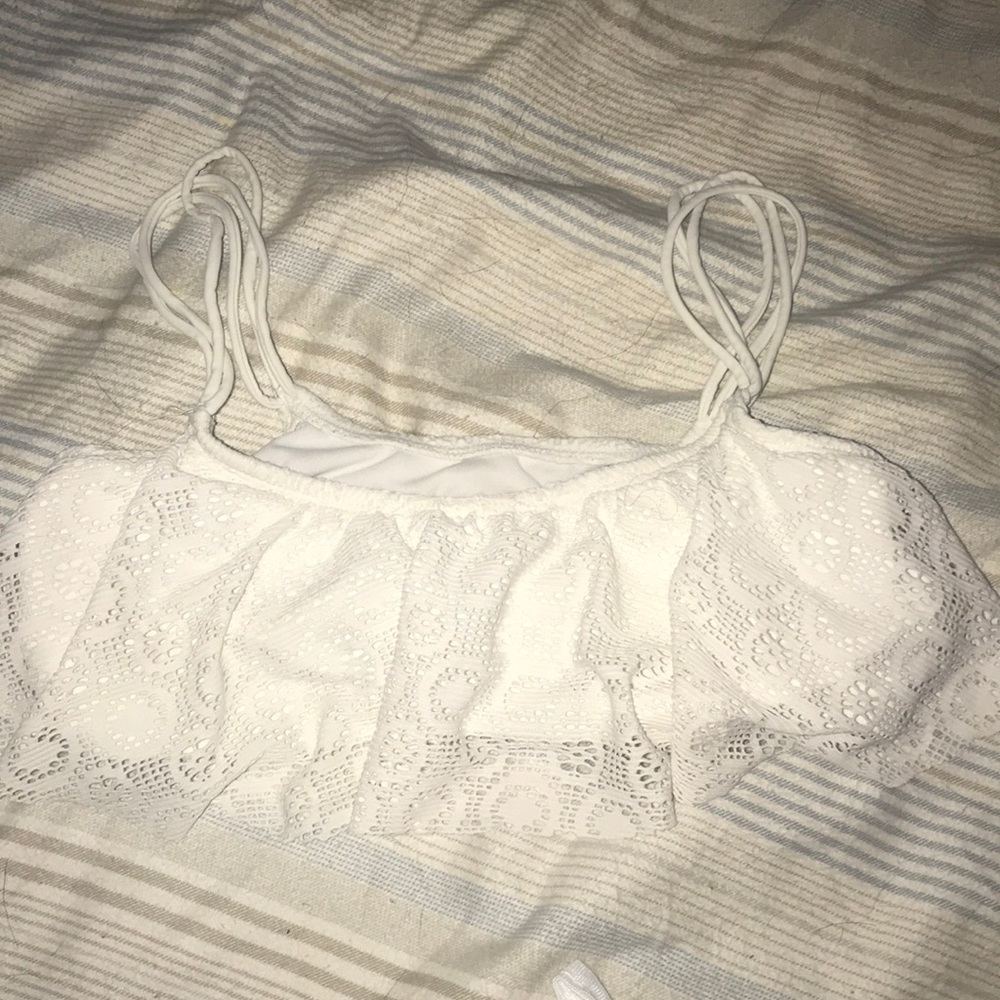 lace swimsuit top.